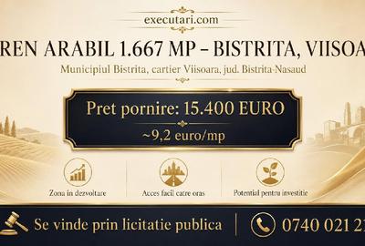 Teren agricol extravilan de 1667 mp, în Viișoara
