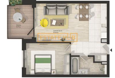 Apartament cu 2 camere și terasă de 8 mp | The Nest - 17