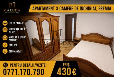 Apartament 3 camere de inchiriat, Eremia - 1