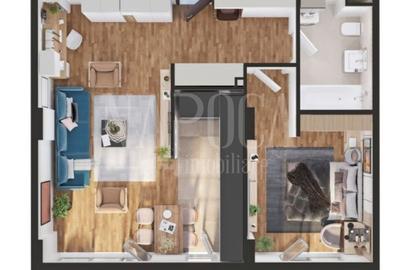 Apartament cu 2 camere semidecomandat în Iris
