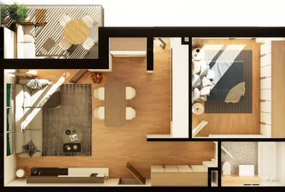 Apartament cu 2 camere în Între Lacuri