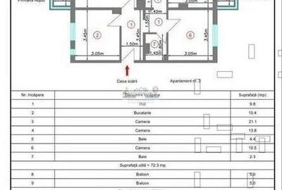 Apartament 3 camere, etaj 1/ 82,3 mp/ zona Spitalul Municipal Adjud - 10