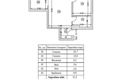 Apartament cu 2 camere semidecomandat în Băneasa