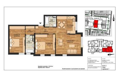 Apartament cu 3 camere în Tractorul