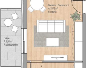 Vanzare Apartament 2 camere semidecomandat, 43 mp, Cetatii - 4