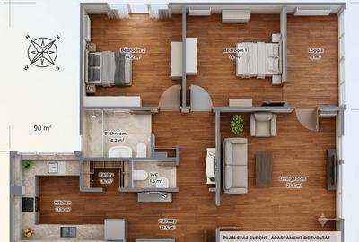 Oportunitate rara: Apartament spatios cu 3 camere in cartierul Andrei Muresanu! - 2