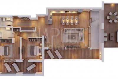 Apartament cu 3 camere decomandat în Central