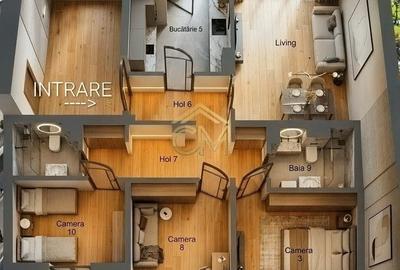 Apartament 4 Camere-2 Bai-2 Balcoane- Pivnita-80 MP - 2