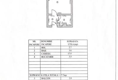 Garsonieră 30 mp, Zona Piața Sf. Gheorghe (Str. Păcii) – Etaj 7/9, Lift Nou – Op - 9