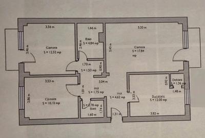 Apartament cu 3 camere decomandat în Soarelui