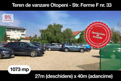 Teren Construcții intravilan de 1073 mp, în Otopeni