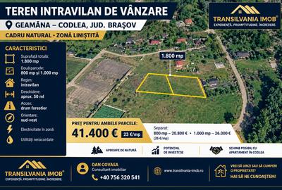 TEREN INTRAVILAN DE VÂNZARE – GEAMĂNA, CODLEA, BRAȘOV - 1