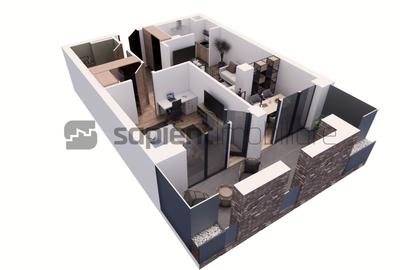 De vânzare apartament 2 camere, ultracentral, semifinisat - 1