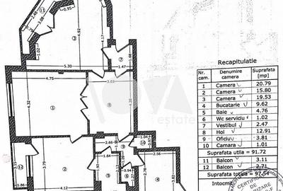 De vânzare apartament 3camere - str. Plantelor - central - 18