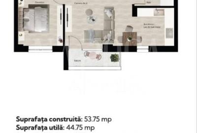 Apartament cu 2 camere semidecomandat în Băile Felix