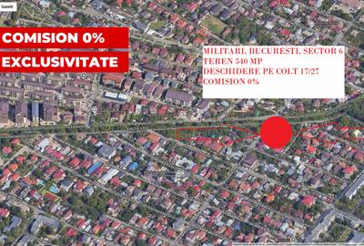 Teren Construcții intravilan de 540 mp, în Militari