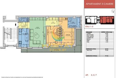 3 camere la 7 minute de metrou Brancoveanu bloc tip Boutique - 3