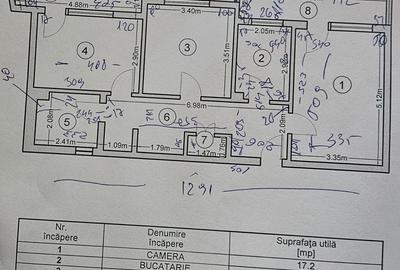Apartament 3 camere decomandat - Tomis Nord/Tic-Tac - 110.000 euro(Cod E6) - 1
