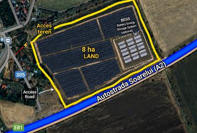 Teren Construcții extravilan de 80000 mp, în Nicolae Bălcescu