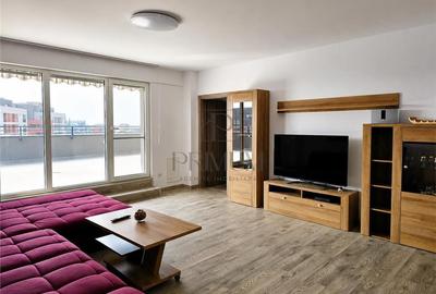 Penthouse cu 2 camere semidecomandat, mobilat în Aradului
