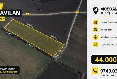 Teren agricol extravilan de 14600 mp, în Moșoaia