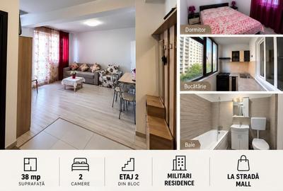 Apartament cu 2 camere decomandat, mobilat în Chiajna