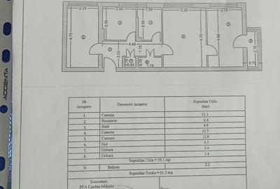 Apartament cu 3 camere semidecomandat în Ultracentral