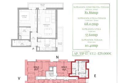 APARTAMENTE 2 CAMERE LANGA PADUREA BANEASA CU TERASA SI GRADINA - 3