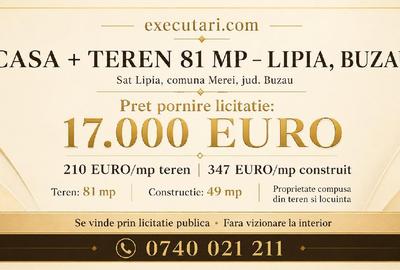 Casă individuală cu 2 camere în Merei