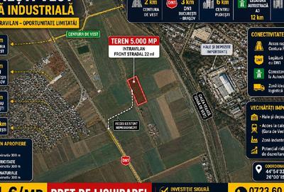 Teren Construcții intravilan de 5000 mp, în Nord