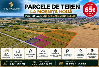 Terenuri 620–767 mp, CF individual – Moșnița Nouă | 0% comision - 1
