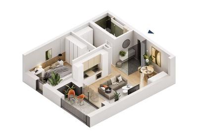 Apartament cu 2 camere de închiriat 61mp Universita Medicina UVVG Arad - 9