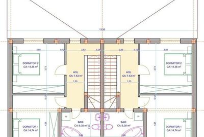 Duplex 4 camere | 2 băi | Toate utilitățile | Moșnița - Comision 0 - 14