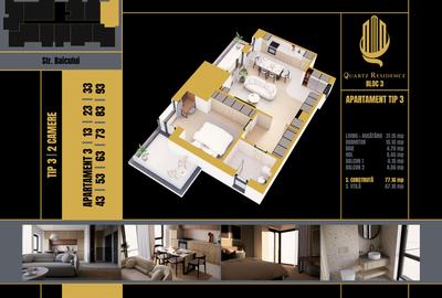 Apartament cu 2 camere ideal pentru locuit/investit in faza 3 Quartz Residence - 3