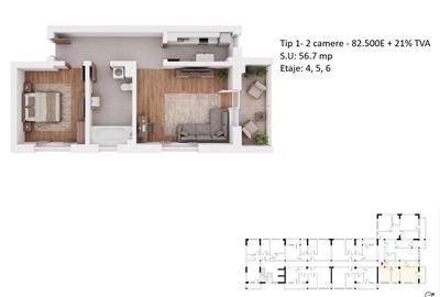 Apartamente 2 camere PLATINUM RESIDENCE Faza 3 - 2026 - Grand Arena - 11