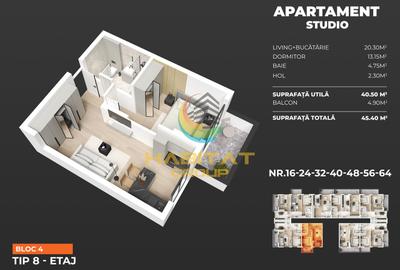 Apartament cu 2 camere semidecomandat în Sud-Est
