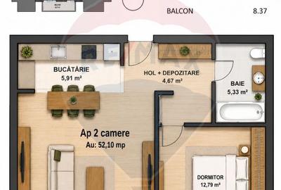 Apartament cu 2 camere de vânzare semicentrală - Mărăști - 8