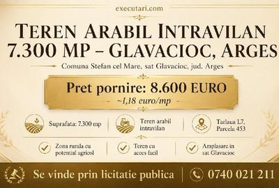 Teren agricol intravilan de 7300 mp, în Ștefan cel Mare