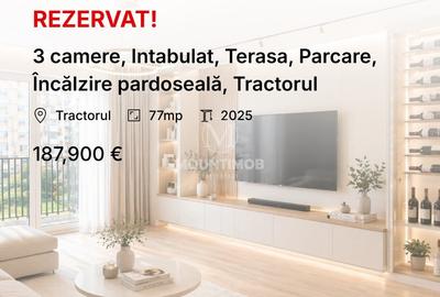 3 camere, Intabulat, Terasa, Parcare, Încălzire pardoseală, Tractorul - 1