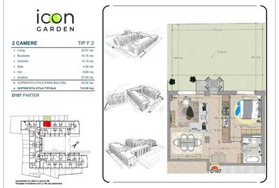 Apartament modern, 2 camere cu grădină, în ansamblu nou. Gata de  mutare - 8