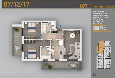 3 camere decomandat | 71 mp | 2 balcoane | Sector 3 – Theodor Pallady - 4