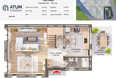 Casa individuala la cheie 4 camere decomandate si 340 mp teren - 3