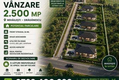 Teren Construcții intravilan de 2500 mp, în Vest