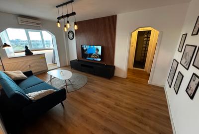 Apartament cu 2 camere semidecomandat, mobilat în Tineretului