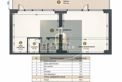 Spațiu comercial 110 mp cu terasă 48 mp | One High District - 6