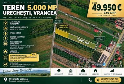 Teren Construcții intravilan de 5000 mp, în Urechești