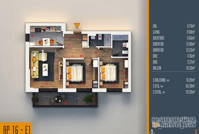 Apartament cu 3 camere decomandat în Theodor Pallady