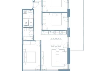 Apartament cu 4 camere semidecomandat în Semicentral