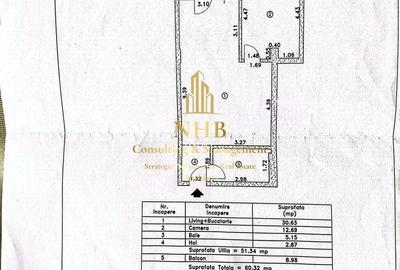 Apartament 2 camere, 60 mp cu balcon, Nerva Traian – Complet mobilat si utilat - 9