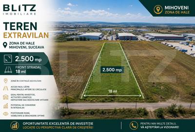 Teren Construcții extravilan de 2500 mp, în Exterior Nord